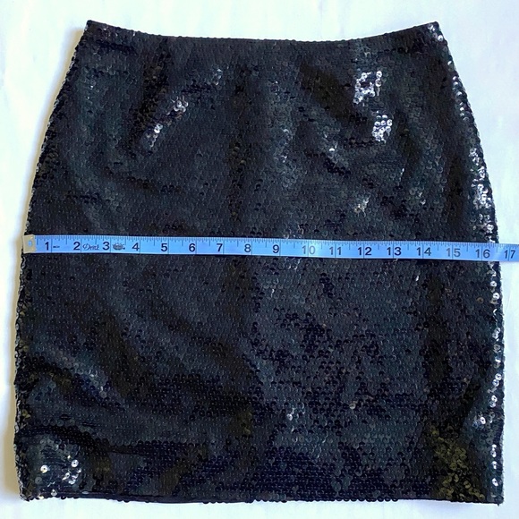 Vintage Bergdorf Goodman Black Sequin Mini Skirt - Picture 9 of 10